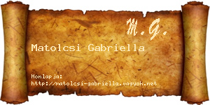 Matolcsi Gabriella névjegykártya