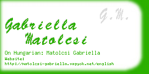 gabriella matolcsi business card